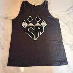 Cheer Athletics Gildan dark heather gray Tee with Black and White Logo
